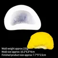 3D durian silicone mold for resin or wax with realistic rock texture and dimensions - 4# Fat Durian Flesh / Clear