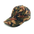 Detailed view of the camouflage corduroy texture on this outdoor baseball cap design - M(56-58cm) / Navy Blue