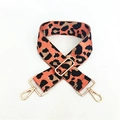 Adjustable leopard print replacement strap for crossbody bags with gold lobster hooks - Orange