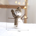 Mini bonhomme de neige en peluche avec bonnet marron pour décoration de Noël festive - Grand Bonhomme de Neige au Chapeau Gris