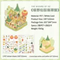 Kit d'autocollants scène 3D Le Magicien d'Oz avec feuilles PET et base cartonnée DIY. - Maison d'Émeraude Magicien d'Oz