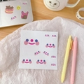 Hoja de pegatinas de caritas sonrientes en rosa azul y violeta para decorar - Pegatina De Cara Sonriente Simple