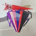 Conical flower packaging bags in multiple colors and transparent gift box with red rose - Single Torch Box (Random Color)