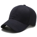 Klassische dunkelblaue Baseballkappe aus Baumwolle mit Sport-Stickerei für Herren - Verstellbar / Marineblau
