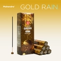 Mahendra Golden Rain incense sticks set with brass holder and premium golden packaging - Gold Rain