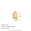 Thick Gold Bar Rectangular Pendant - Gold