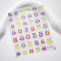 3D funny face nail stickers M-135 with colorful eyes and lips in stereo jelly resin texture - Quirky Expressions (M135)