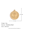 French Republic Coin Pendant - Gold