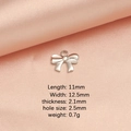 Silver stainless steel bow tie pendant charm with 11mm length for DIY jewelry making - Steel Bow 3 Pendant