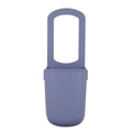 Purple silicone storage bag with hanging hole for strollers, bikes and bath items - Navy Blue