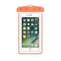 Universal waterproof phone pouch with orange seal for swimming and touch screen outdoor - Orange