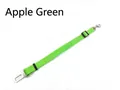 Adjustable fruit green nylon dog car seat belt with durable swivel hook and buckle - Green