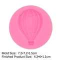 Pink round silicone mold for hot air balloon shaped fondant or chocolate crafts - 1 Balloon-Pink