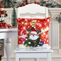 Leuchtender Weihnachts-Kissenbezug mit Rentier-Stickerei und LED-Lichtern für Deko - Leuchtender Rentier-Stil