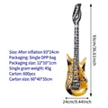 36.6 inch golden inflatable rock guitar toy with musical notes and 93cm size markings - Guitar 95CM / Gold