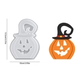 Halloween pumpkin witch hat silicone mold with colorful resin product examples - NO.5 Pumpkin Insert