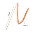 Orange striped caterpillar teaser wand toy with 42cm rod and 60cm polyester string - Orange Striped Caterpillar