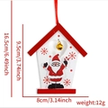 Weihnachtlicher Holzhaus-Anhänger mit Weihnachtsmann und Glocke für die Baumdekoration - Weihnachtsmann Hütte Anhänger