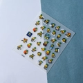 Detail van 5D reliëf Russische ananas stickers TS-221 met leuke cartoon uitdrukkingen - Cartoon Ananas Stijl (TS-221)