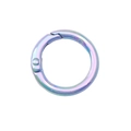 Rainbow colored round spring ring clasp for keychain DIY projects with metallic finish - Taro Purple