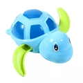 Dettaglio tartaruga giocattolo da bagno blu e verde per bambini con finitura in plastica - Blu
