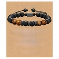Bracelet pour hommes en œil de tigre et pierres mates sur carte cadeau To My Son - À mon fils