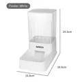 Distributeur automatique de croquettes blanc avec réservoir translucide pour chats et chiens - Distributeur de nourriture 3,5L / Blanc