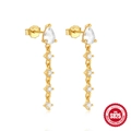 Eleganti orecchini pendenti in argento S925 dorato con zirconi cubici a goccia - Nappa a Goccia d'Acqua (Oro #2)