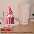 Detailoverzicht van Kerstman siliconen mal voor DIY kaarsen inclusief afmetingen - Kerstman D