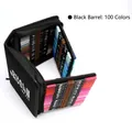 100 colors dual tip watercolor brush pen set with black folding zipper storage case - 100 Colors/Canvas Bag