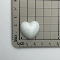 Glossy white resin heart charm 25mm for DIY crafts and phone case decoration - White Glossy Large Heart