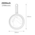 200 mesh ultra-fine juice strainer with 240mm white handle for soybean milk filtering - 200 Mesh
