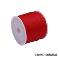 Red elastic crystal string for beading, 0.6mm diameter and 100M length on a roll - 0.6mm Red approx 100m/Roll