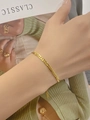 Klassieke gouden Cubaanse schakelarmband voor dames en heren, stijlvolle metalen ketting - Goud