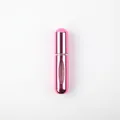 Portable 5ml rose pink perfume atomizer with visual window and refillable bottom - 5ml / Bright Rose Red