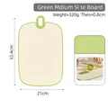 Antibacterial food-grade plastic cutting board in light green and beige 33.4x21cm - Green Medium Cutting Board