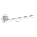 Poliertem Edelstahl Küchenrollenhalter in Silber mit 34,7cm Länge für die Wandmontage - 35cm Länge / Silber