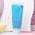 Close-up of 50ml light blue simulation cream glue tube with nozzle for DIY phone case - Cyan Blue