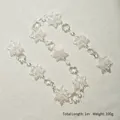 Acrylic crystal snowflake ornament string, 1m length for Christmas tree decoration - Snowflake Bead Chain 1m