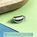 Polished silver ingot clasp accessory for DIY pearl bracelets and necklaces jewelry - Platinum Medium
