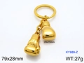 Llavero de guante de boxeo dorado en acero inoxidable, medida 79x28mm, peso 27g - Color Dorado (KY889-Z)