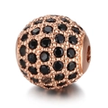 Rose Gold with Black Zirconia