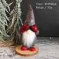 Christmas gnome doll with grey hat and gold snowflake pattern covering eyes with red gloves - Flower Hat Gnome-Grey Cap