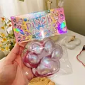 Lila Glitzer Katzenpfote Pinch Toy, weiches Stressabbau-Spielzeug 230g, 15x14x3cm groß - Riesige Lichtdurchlässige Lila Katzenpfote