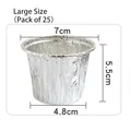 Paquete de 25 moldes de papel de aluminio desechables grandes de 5,5 cm alto - 5.5cm Altura 25Pzs