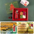 Christmas scented candle gift set with red bottle and festive shapes in a red box - Shangri-La Gift Set