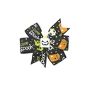 Halloween haarspeld met drielaagse strik, spookpatroon en schattige snoepzakjesversiering - 9# Zwarte Boo Snoepzak
