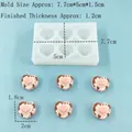Macro detail of heart-shaped silicone mold with colorful 3D resin heart dessert charms - 9184-Heart Candy
