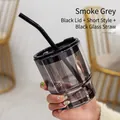 Short Style-Smoky Gray-Set (Lid+Straw)