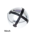 Ballon étoile argenté de 18 pouces avec croix noire pour décoration de Noël - Ballon 4D cloche de Noël argenté de 18 pouces
